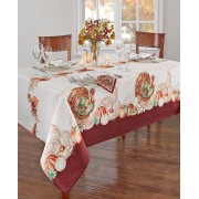 Holiday Bordered Fall Tablecloth, 60 Holiday Bordered Fal...