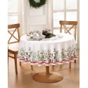 Winter Holiday Berry Fabric Tablecloth, 70