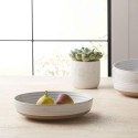 Stoneware Dinner Bowl, White Speckled