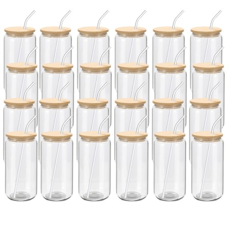 24 Pack Beer Glass Cups Shaped Drinking Glasses Cups 16oz 24 Pack Beer Glass C...