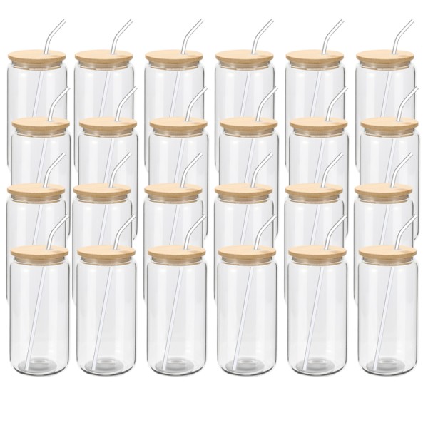 24 Pack Beer Glass Cups Shaped Drinking Glasses Cups 16oz