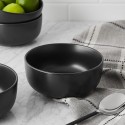 Matte Black Stoneware Bowl