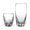 Glass Drinkware Set, 16 Piece Set, 16 Ounce & 12 Ounce