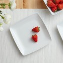 Porcelain Square-Shaped Salad Plate, White