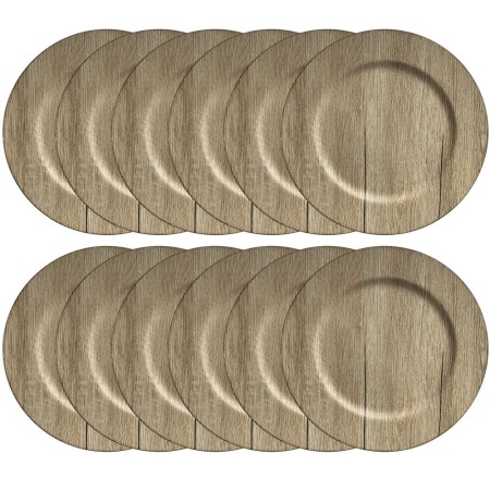 13” Gray Woodgrain C...