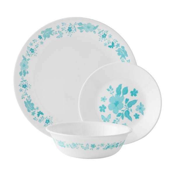 12-Piece Dinnerware Set, Teal