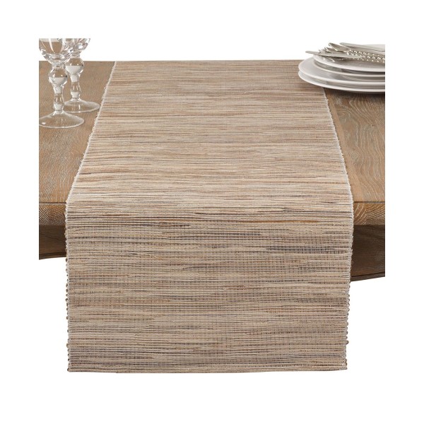 Shimmering Woven Nubby Texture Water Hyacinth Table Runner