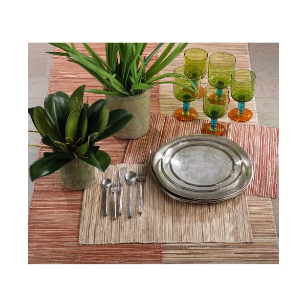 Shimmering Woven Nubby Texture Water Hyacinth Table Runner