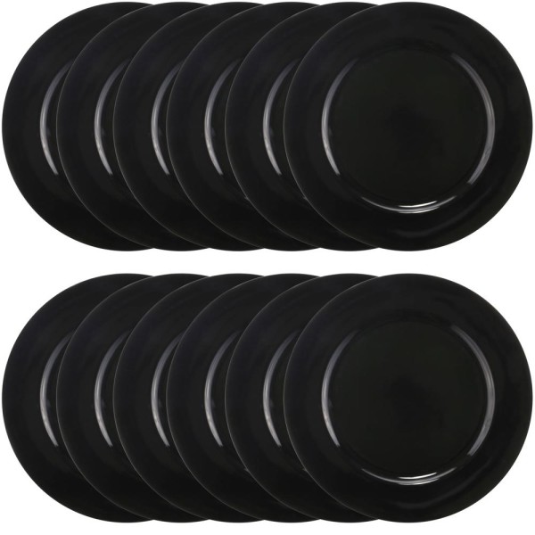 12 Pack: Black Charger Plate