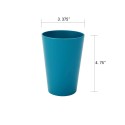 Blue 15-Ounce Plastic Cup, Single Piece Tumbler