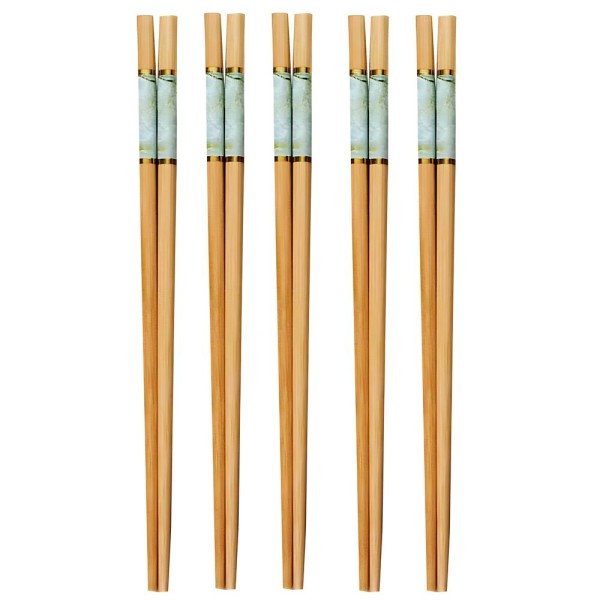 5 Pairs Bamboo Chopsticks Reusable