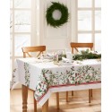 Winter Holiday Berry Fabric Tablecloth, 102