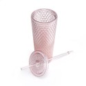 26 fl oz Ombre Pink Reusable Plastic Textured Tumbler