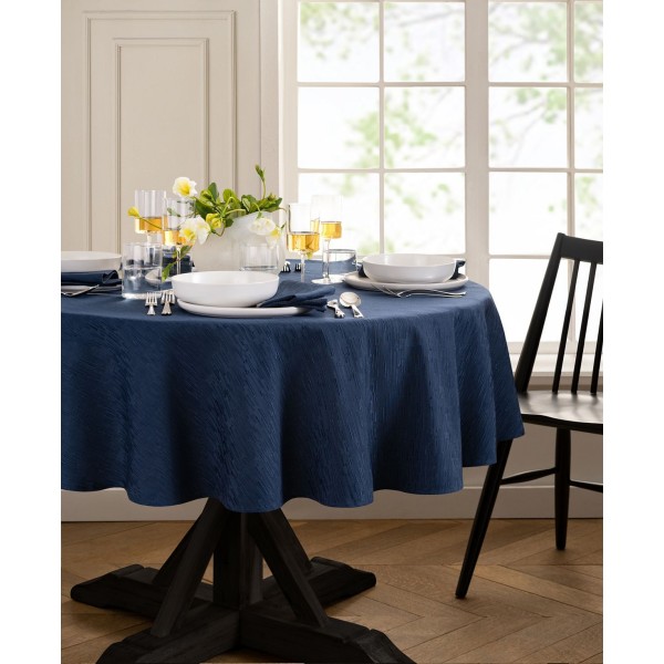 Solid Texture Water and Stain Resistant Tablecloth, 90