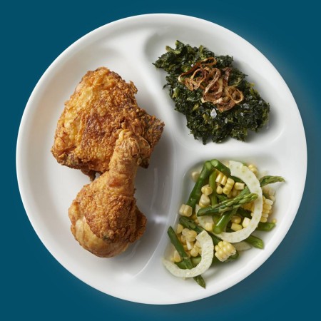 White, Round Divided...