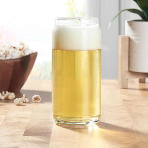 20-Ounce Clear Can Shaped Drinking Glass