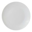 Glazed White Round Stoneware Dinner Plate, 10.3”