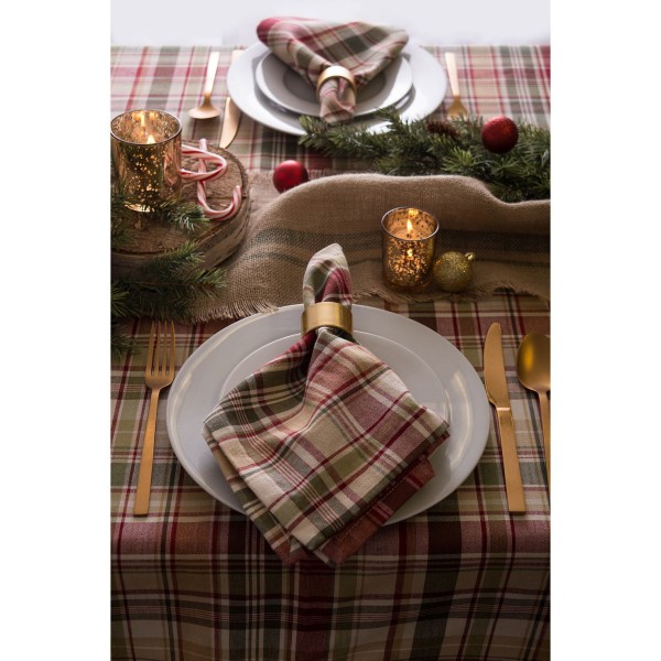 Give Thanks Plaid Table Runner