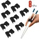 8Pcs Reusable Chopsticks Helpers Training Chopstick