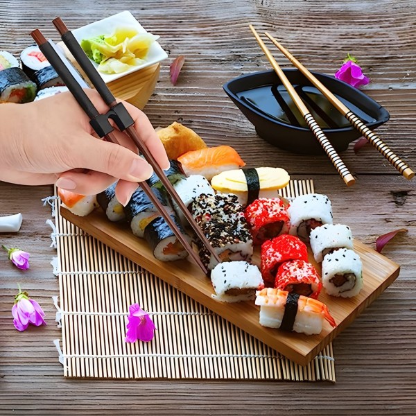 8Pcs Reusable Chopsticks Helpers Training Chopstick