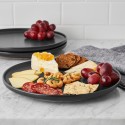 Matte Black Stoneware Dinner Plate